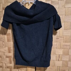 LOFT Black Off-the-Shoulder Sweater